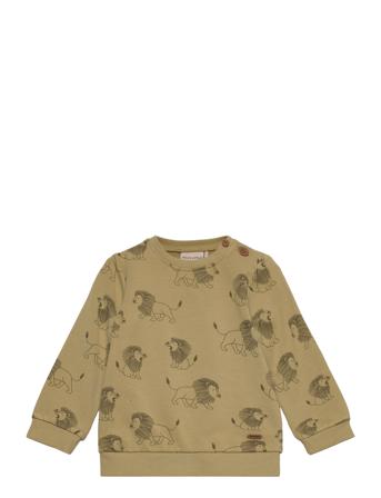 Sweatshirt Ls Aop Bamboo Sweatshirt Trøje Multi/mønstret Minymo