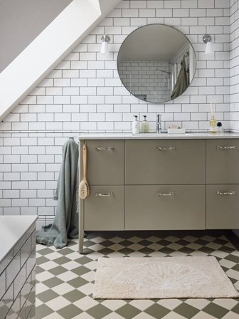 Ariel Badrumsmatta 50X80 Naturvit/Vit Bomull Tvättbar