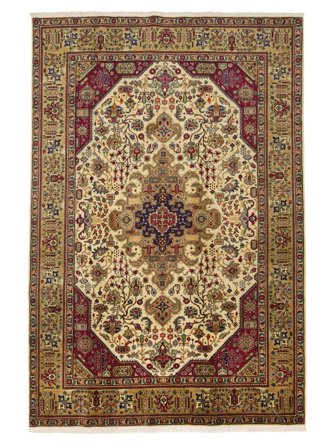 Médaillon Tabriz Tapis 208X308 Laine