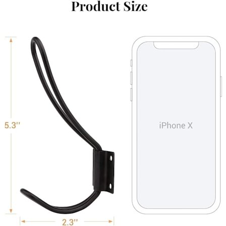 Kåkekrok, 10 stk. Stor dobbel lukking Metall kåkekrok skruer