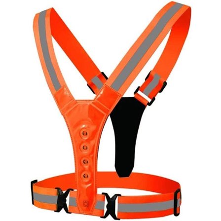 Löparväst - Belysning - Säkerhet - Tillbehör - LED - Cykel-/Löp-/Promenadväst - Orange