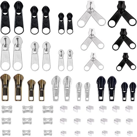 Metal Lynlås Hovedglider Lynlås Reparationskit Lynlås Træk Lynlås Stopper Holder Indsætningsnål DIY Lynlås Udskiftningsværktøjssæt Til Jakker Punge 