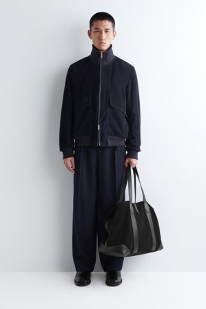 COS Weekender Tote Bag - Suede in Black - Men