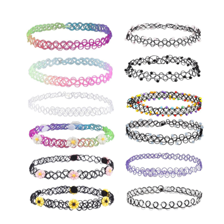 CDQ Choker -kaulakorusarja, 90-luvun vanhan koulukunnan tyyli, teini-ikäisille tytöille ja naisille