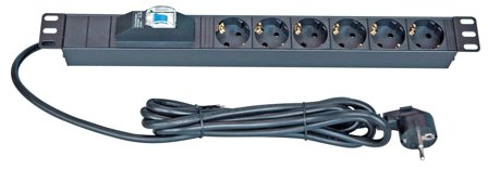 Eurolan M44 6AL Pistorasiapaneeli 6 pistorasiaa maadoitusnastoilla, Tietokoneet & internet