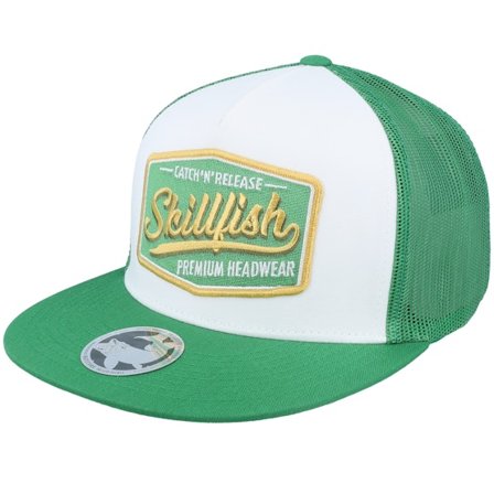 Skillfish - Verde trucker Boné - Premium Fishing Classic White/Green Trucker @ Hatstore