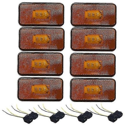 24V Amber LED-lys til Scania sidemarkering Heavy Truck til Scania Clearance Lamps lastbil karosseri dele +2 connector oem1737413