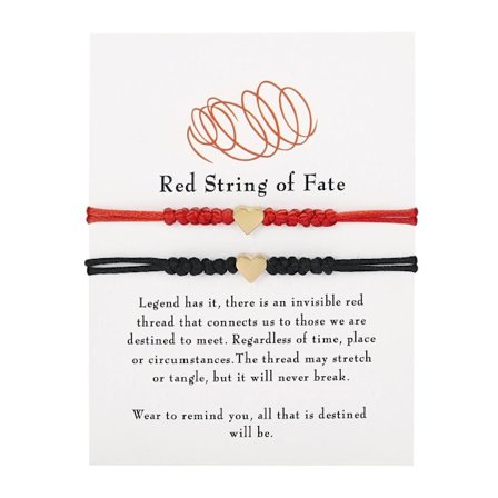 Rødt Snorearmbånd 7 Knyttede Armbånd 7