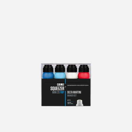 Grog Squeezer Mini 20 FMP Delta Martini Set 4 Pcs