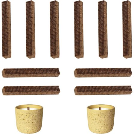 2024, Permanent væge til voksspisere, pakke med 10 udskiftningsvæger, stearinlysvæger, DIY stearinlysspisere til stearinlysrester, 