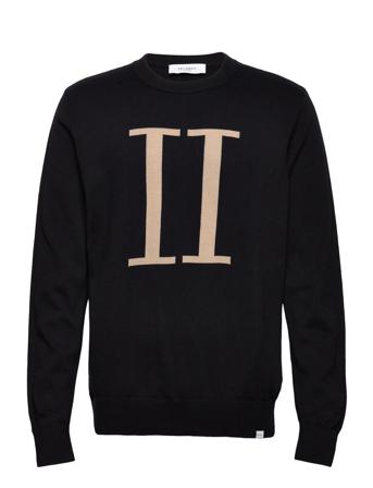 Encore Cotton Intarsia Knit Svetari Collegepaita Musta Les Deux