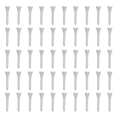 50 stk. Ahorn Træ Golf Tee Holder Hvid Lang Bold Base Sæt Kit Udendørs Sport 54mm 2.13in