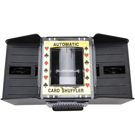 4-däckars automatisk kortblandare, batteridriven elektrisk blandare - perfekt för hem- och turneringar för klassiska poker- och samlarkortspel