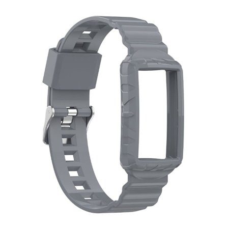 Fitbit Charge 5 / 4 / 3 integrerat TPU-skal + klockarmband - Grå