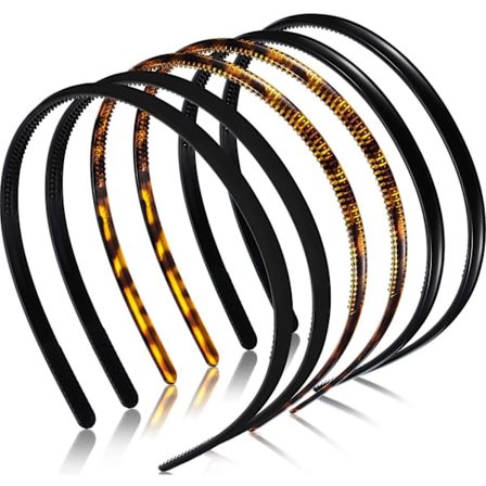 Tynde skønhedsplastbånd med tænder, bløde berøringsbånd, DIY-hårbånd, frisurer til kvinder, mænd og piger, 3 farver