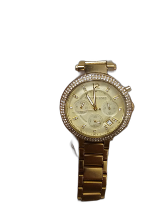 Guldig Michael Kors klocka med stenar