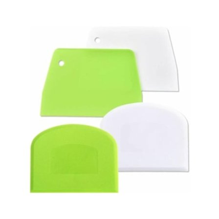 Sett med 4 deigskraper i plast, deigkutter for bakeri og konditori - Truyuety