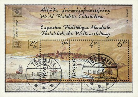 Færøerne 1986 - AFA 133-135 - Stemplet miniark