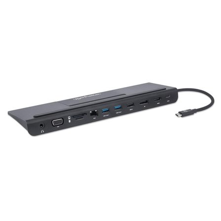 Manhattan USB-C 11-in-1 Triple-Monitor Docking Station with MST