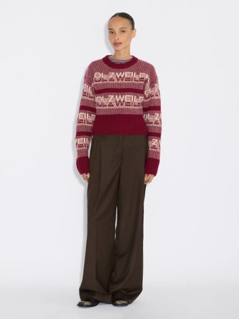 Ski Cropped Crewneck Sweater