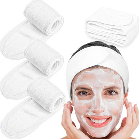 1st Face Pannband Makeup Kardborre 8 sorterare Pure Color Shower White