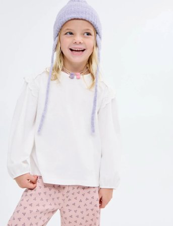 Mango Openwork Details T-Shirt - White - 2-3