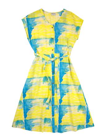 Pearl Nacre Pattern V-Neck Butt D Dress Dresses Shirt Dresses Multi/mønstret Bobo Choses*Betinget Tilbud