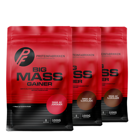 Plukk og velg Big Mass Gainer 3x1 kg