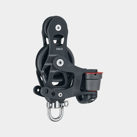 Harken 60mm Aluminum Element Fiddle Block - Swivel, Cam Cleat (6265)