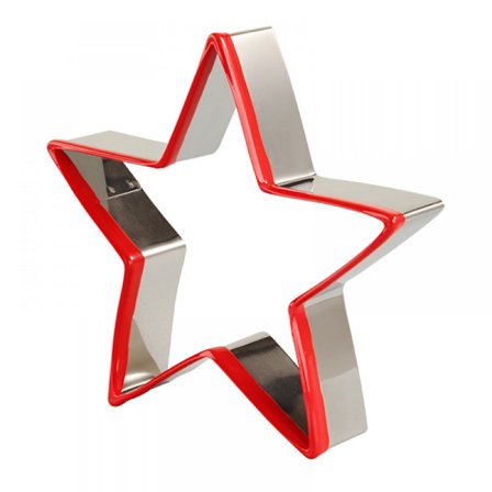 3-delt stjerneskoformersett i rustfritt stål, store og små stjerneskoformer for å presse kjeks, smørbrød og brød