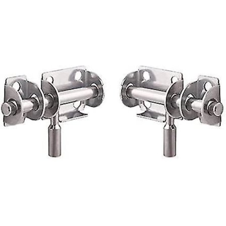 2 stk. Rustfrit Stål Skydedørslåsebolt Dørlåse Skruer