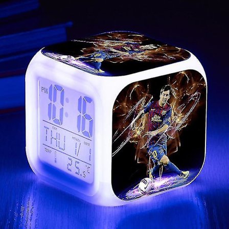 Messi Vekkerklokke For VM Fotballigaen, Liten Vekkerklokke Med Kreativ LED-Skjerm I Ulike Stiler