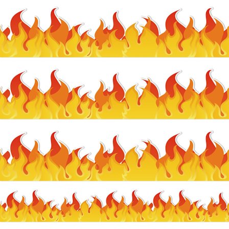 Ild-tema opslagstavle kant 10 m, rød orange udskåret flamme trim til skole klasseværelse fest vægdekoration