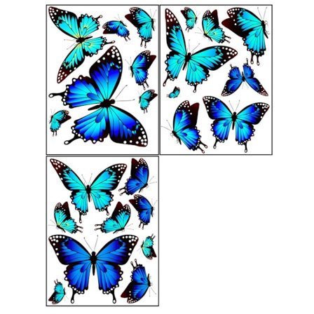 Luminous Fjärilsväggdekaler Glödande Fjärilsdekaler