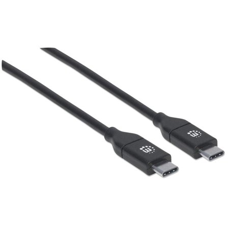 Manhattan MH Cable, USB 2.0, C-Male/C-Male, 2m, Black, Polybag