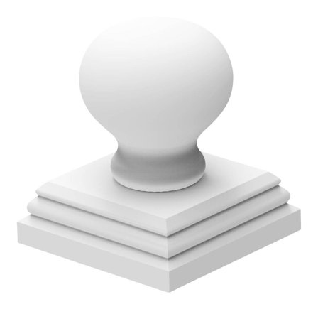 Jabo Arnö 26063 Stolplock 125x125 mm, vitt, Utemiljö