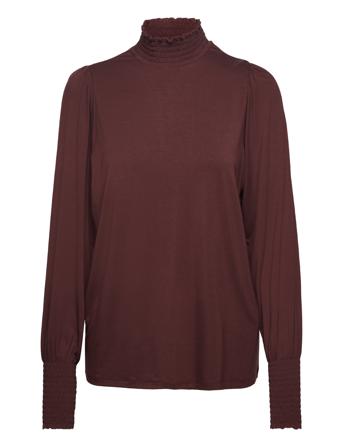 Sc-Marica Bluse Langermet Brun Soyaconcept*Betinget Tilbud