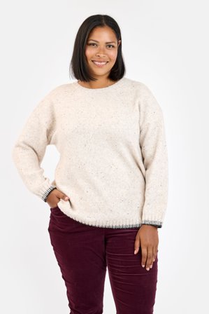 CISO - Langærmet Strik - Beige Melange