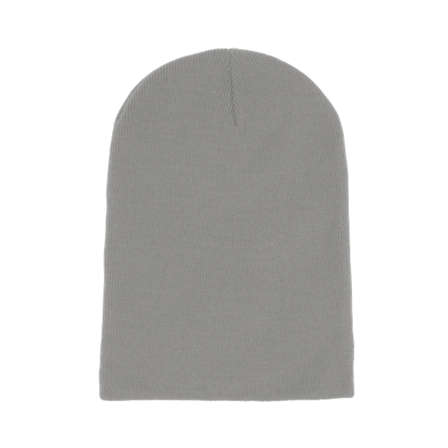 Beechfield - Grå longbeanie Beanie - Light Grey Long Blank Beanie @ Hatstore
