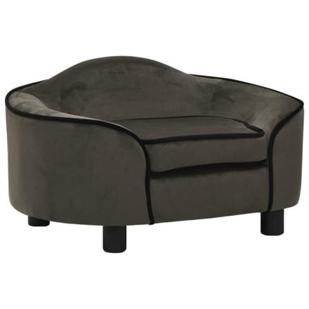 Vidaxl Hundsoffa Mörkgrå 67x47x36 Cm Plysch Grå