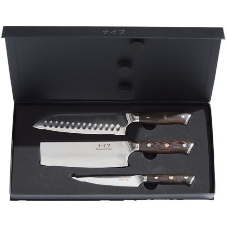 Hâws Wengè Knivsæt 3 dele - Sølv og sort | KitchenOne