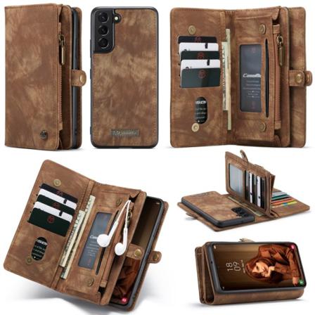 Caseme Multi-slot 2 I 1 Plånboksfodral Galaxy S22 Plus Brun