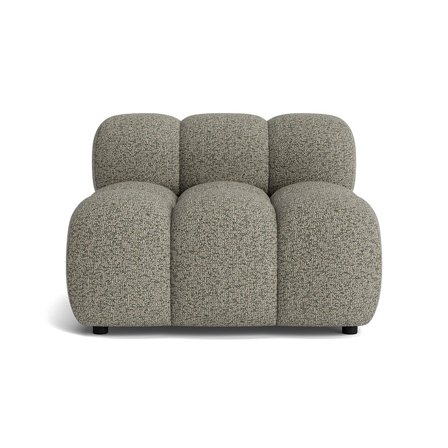 Puffy 1-Sitzer-Modul Sofa in Puente Grün, modernes modulares Design mit meliertem Muster, bequemes Polsterelement für Wohnzimmer, 64cm Breite