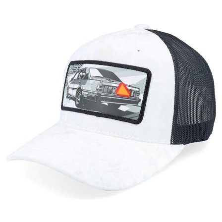 Calza Pennello - White - trucker - Cap - Epa Car Pop Art Velvet White/Black A-Frame Trucker - Hatstore