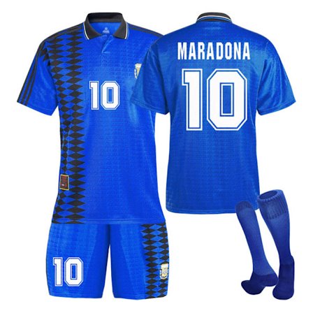 1994 Argentina Fotballdrakt Borte Barn Student Trening Voksen Dress NO.10 MARADONA