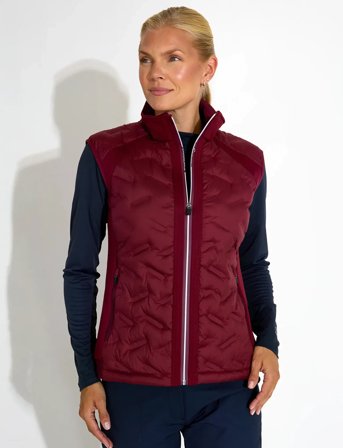 Abacus Lds Portrush Hybrid Vest - Burgundy - S