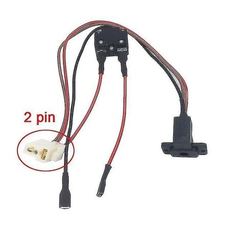 Barneelektrisk bilbatteriladegrensesnitt, lekebil dobbeltdrevet motorledning, nøkkeltenningsbryter batteriladeklips