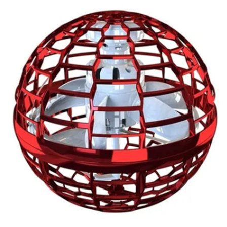 Flygande boll leksak färgglad ljus USB laddning intelligent sensor plast roterande flygande boll glob röd