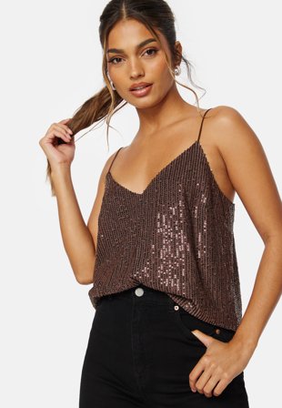 BUBBLEROOM Kira sparkling singlet Bronze Klær