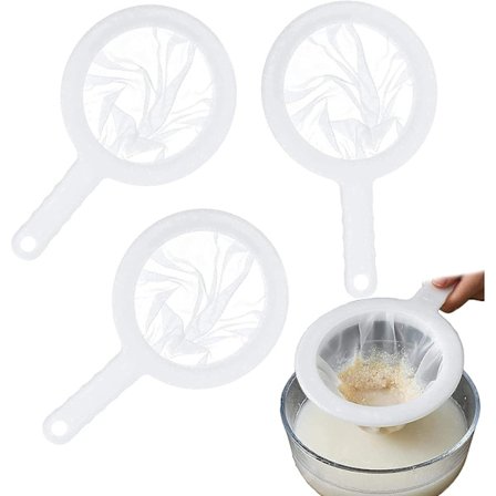 3 st matsil, plast, 100/200/400 mesh, nylon, för fruktjuice, vin, mjölk